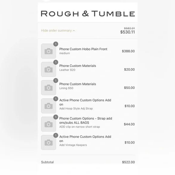 Rough & Tumble Custom Hobo Shoulder Crossbody Bag Brand New! - Picture 8 of 9